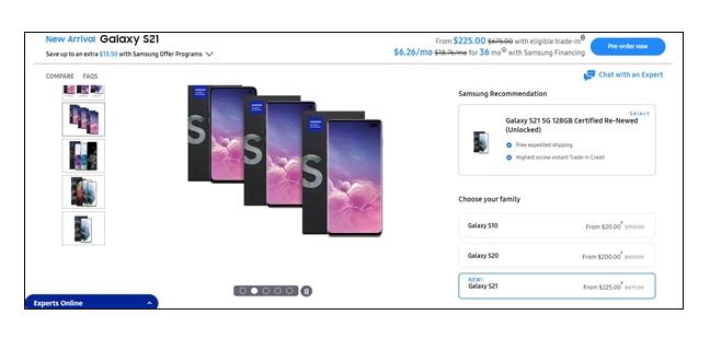 官翻版Galaxy S21系列上架销售：4300元起